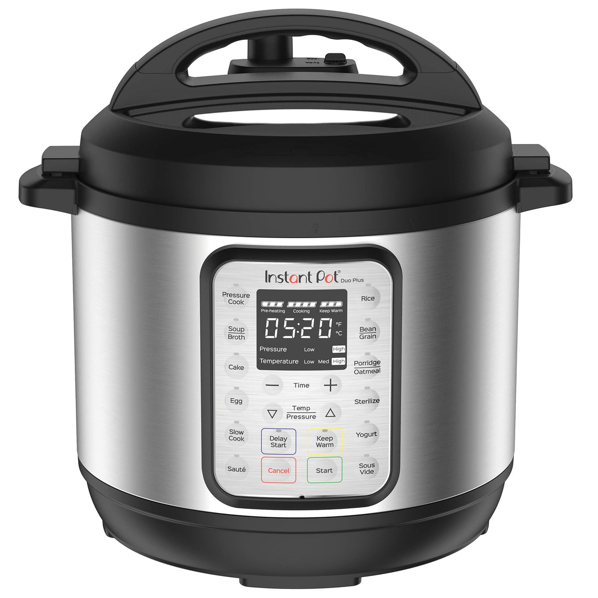 Instant Pot Duo Plus 9-in-1 Multicooker, Pressure Cooker, Slow Cook, Rice Maker, Steamer, Sauté, Yogurt, Warmer & Sterilizer, Includes App with Over 800 Recipes, Stainless Steel, 6 Quarts