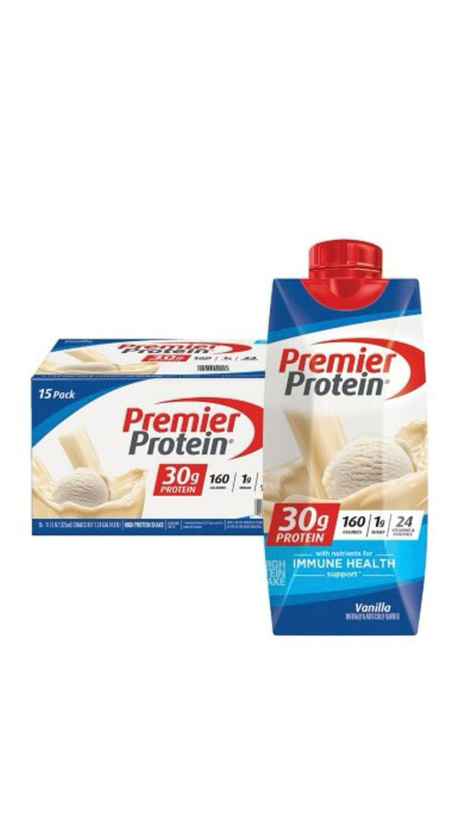 Premier Protein High Protein Shake, Vanilla, 165 Fl Oz, 15 Count