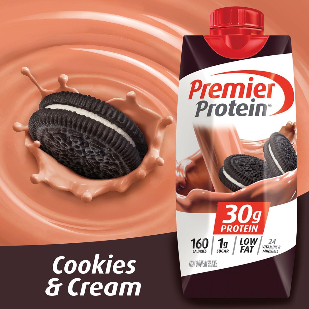Premier Protein Protein Shake, Cookies and Cream, 12 Count