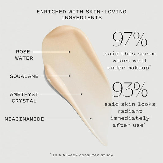 Let Me Glow Illuminating Serum & Makeup Primer, Boosts Radiance & Plumps for Highlighted, Dewy & Glowing Skin with Niacinamide, Vegan, Cruelty-Free