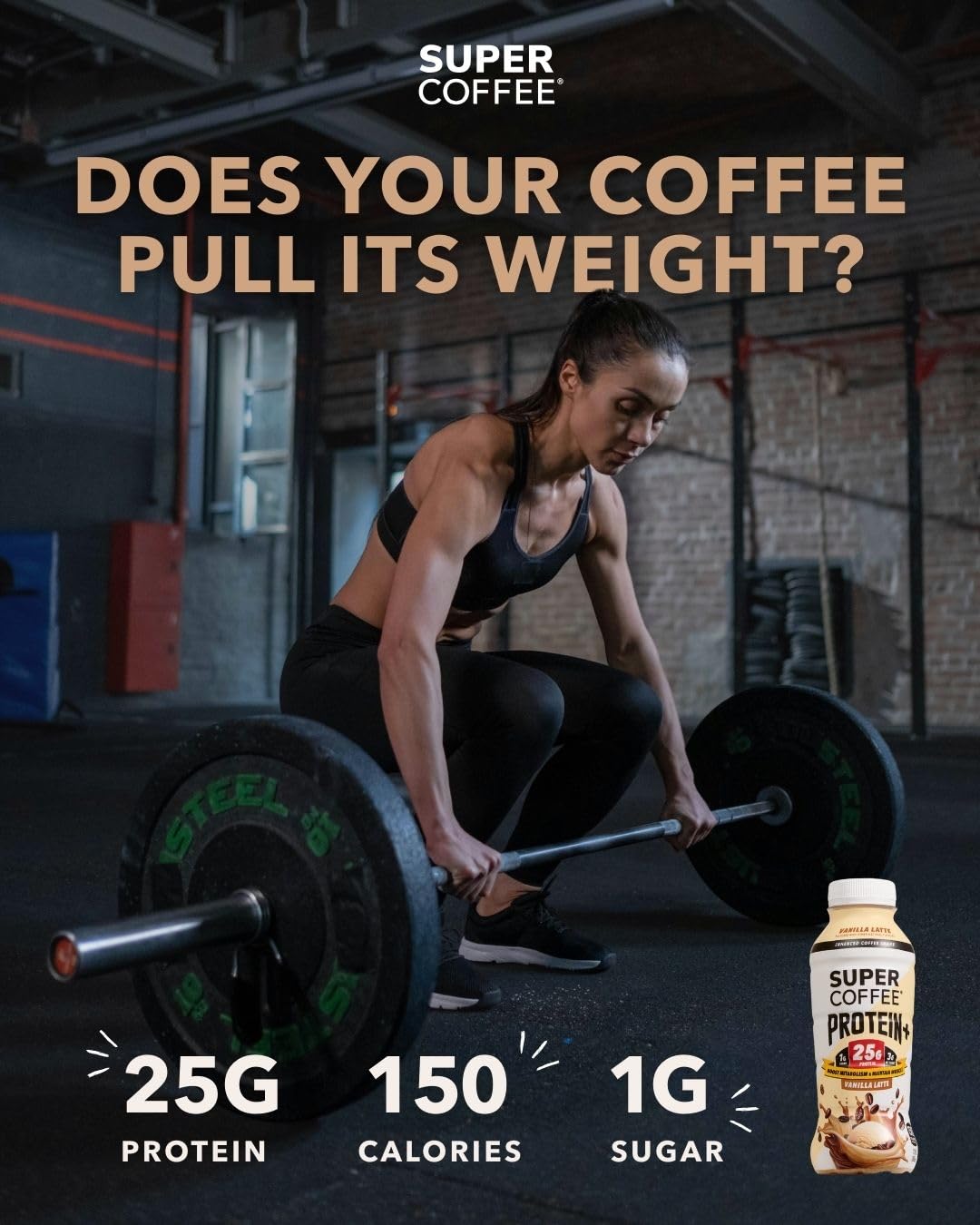 Super Coffee Protein+ Mocha Protein Coffee, 0g Sugar 25g Protein, 12oz 12Pk