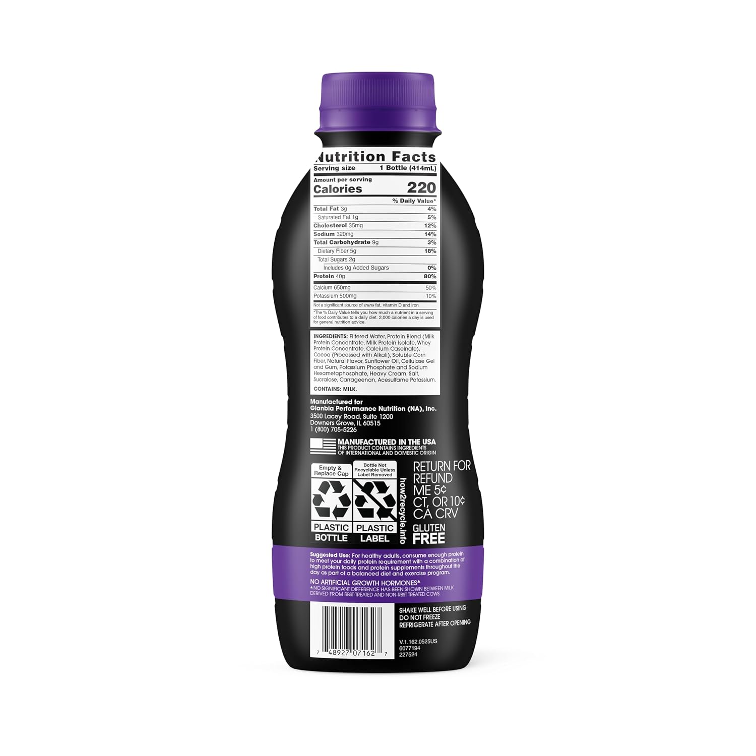 Optimum Nutrition 40g Protein Shake, 40g of Protein, Naturally Flavored, Complete Protein Drink, Chocolate, 14 Fl Oz, 12 Count (Pack of 1) (Packaging May Vary)