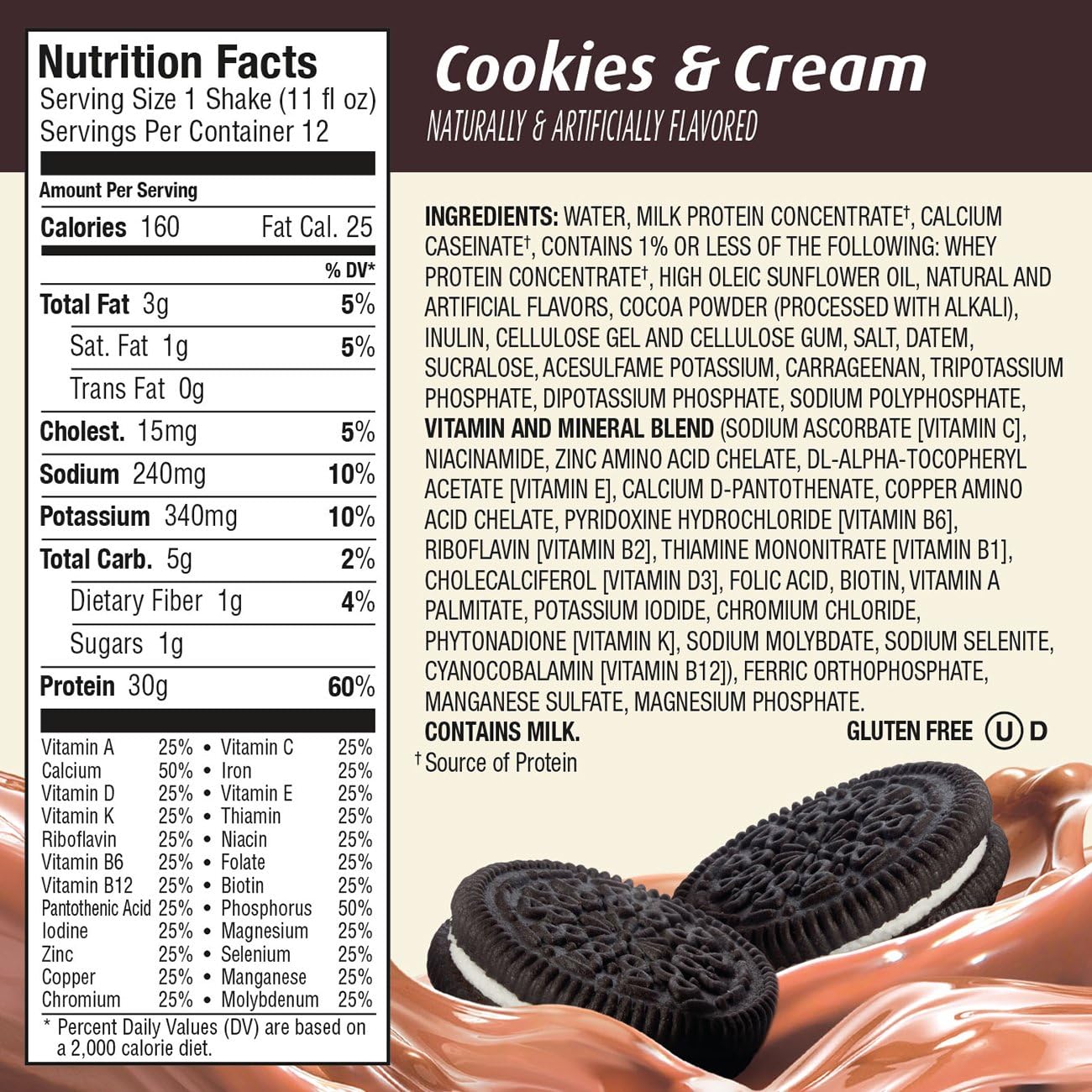 Premier Protein Protein Shake, Cookies and Cream, 12 Count