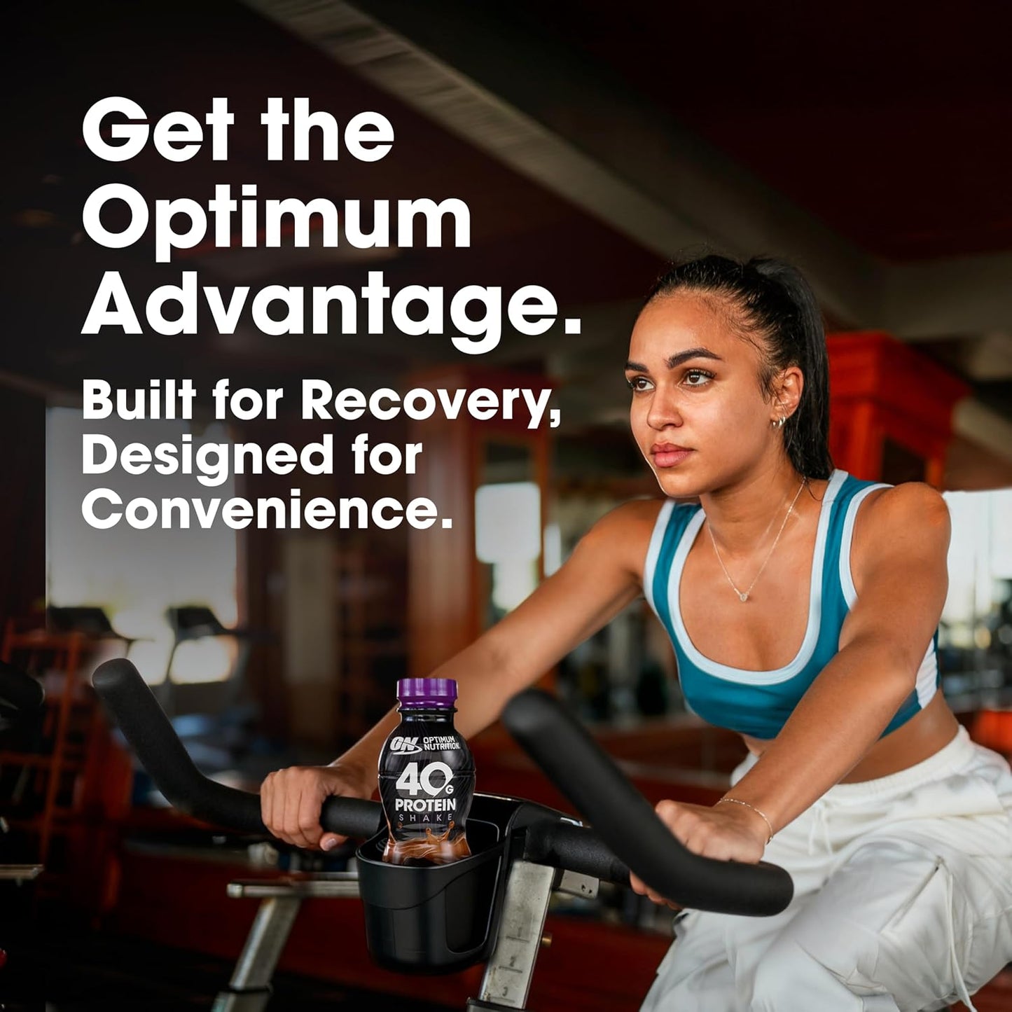 Optimum Nutrition 40g Protein Shake, 40g of Protein, Naturally Flavored, Complete Protein Drink, Chocolate, 14 Fl Oz, 12 Count (Pack of 1) (Packaging May Vary)